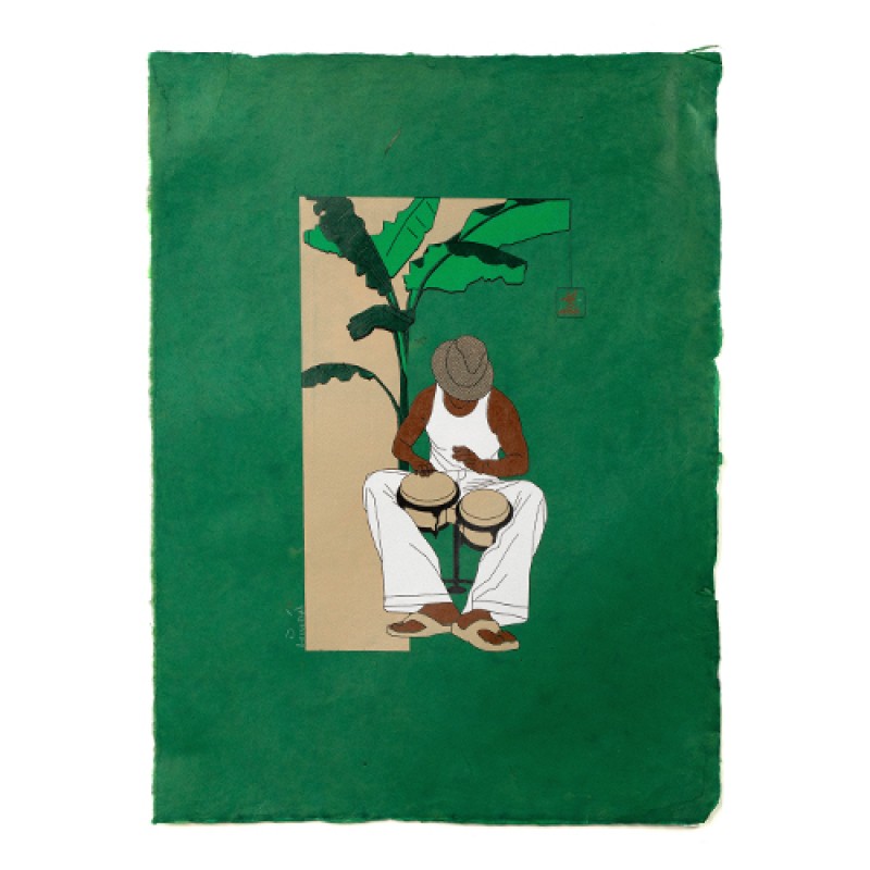 Estilo Estilo Clothing™ Bongocero Bongo Player Art Print On Paper