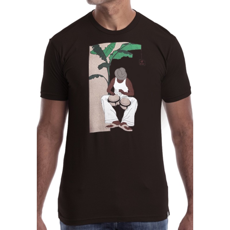 Estilo Estilo Clothing™ Bongocero Bongo Player T-shirt Dark Chocolate
