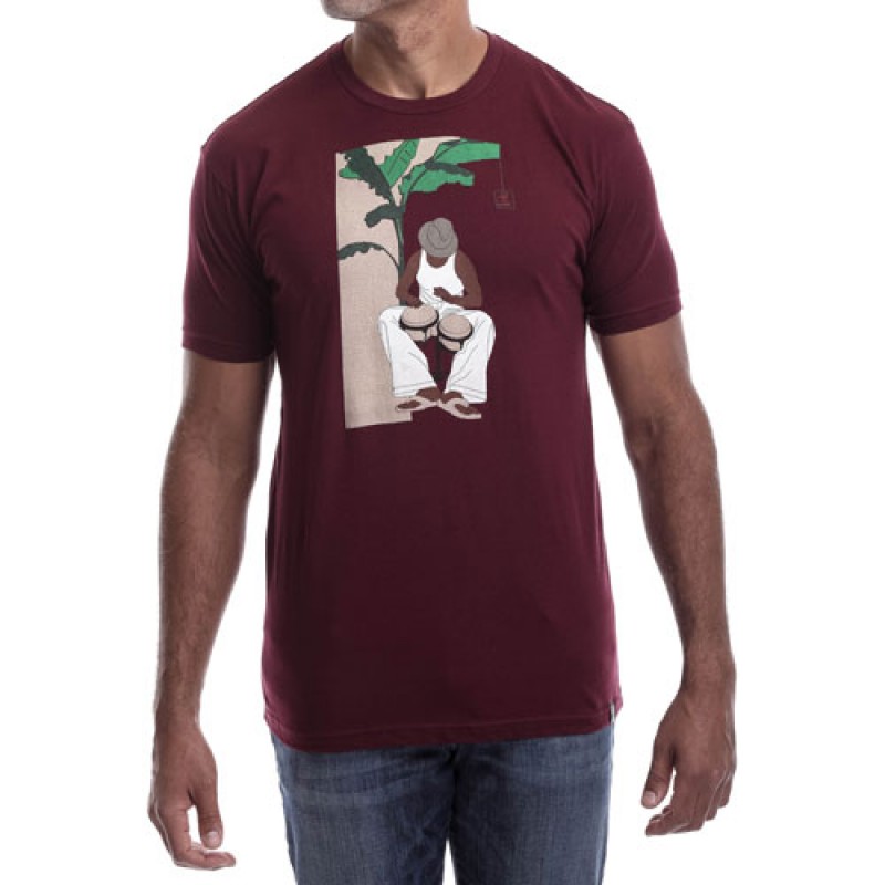 Estilo Estilo Clothing™ Bongocero Bongo Player T-shirt Maroon