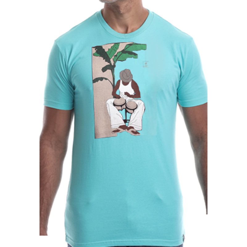 estilo Estilo Clothing™ Bongocero Bongo Player T-shirt Blue