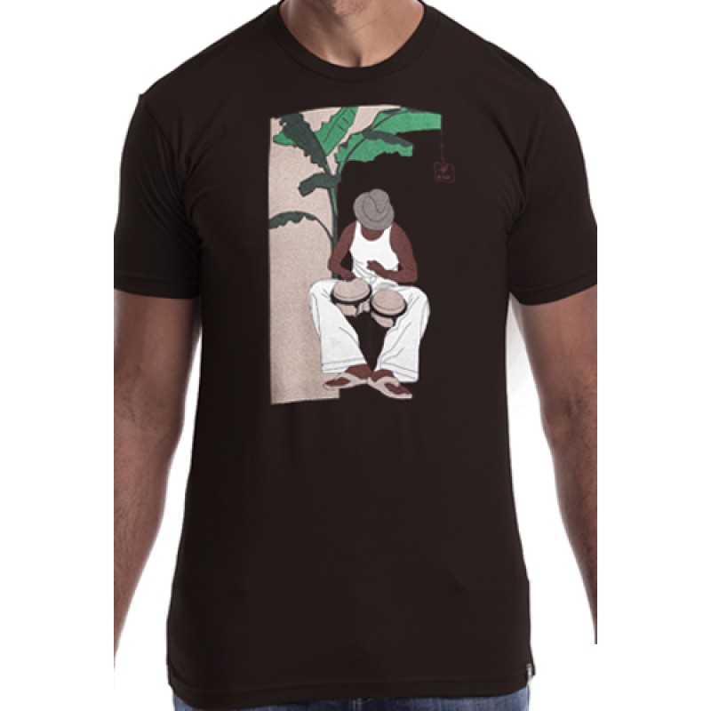estilo Estilo Clothing™ Bongocero Bongo Player T-shirt Dark Chocolate