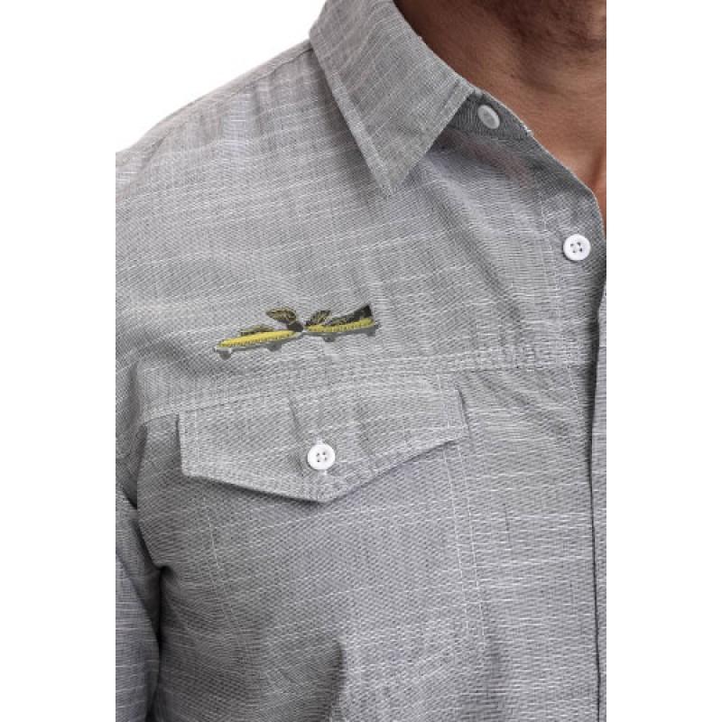 Estilo Estilo Clothing™ Boogaloo (Drum-Head/Turntable) Short Sleeve Button Up Shirt