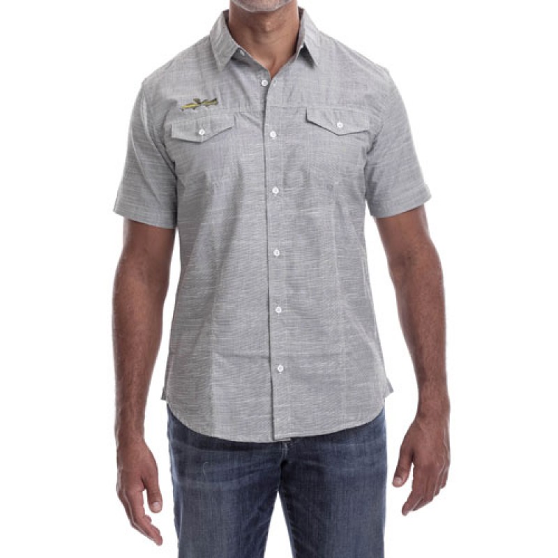 estilo Estilo Clothing™ Boogaloo (Drum-Head/Turntable) Short Sleeve Button Up Shirt