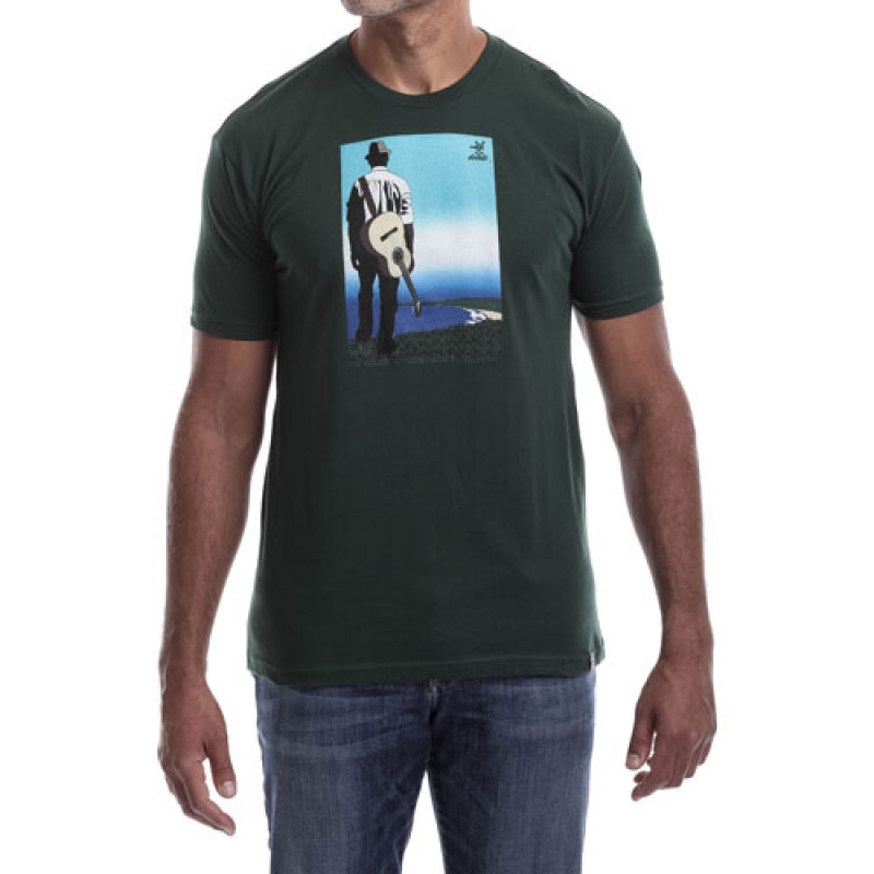 Estilo Estilo Clothing™ Buena Vista Acoustic Guitar Player T-shirt Forest Green