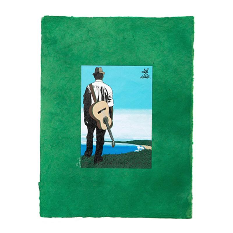 Estilo Estilo Clothing™ Buena Vista Acoustic Guitar Player Art Print On Paper