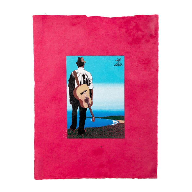 estilo Estilo Clothing™ Buena Vista Acoustic Guitar Player Art Print on Paper