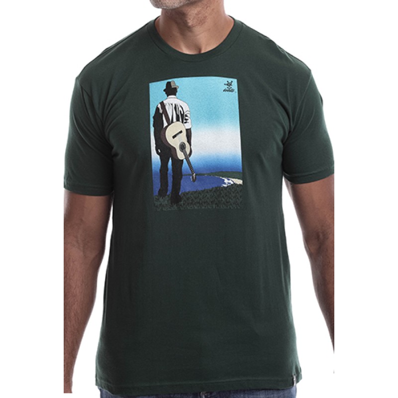 estilo Estilo Clothing™ Buena Vista Acoustic Guitar Player T-shirt Forest Green
