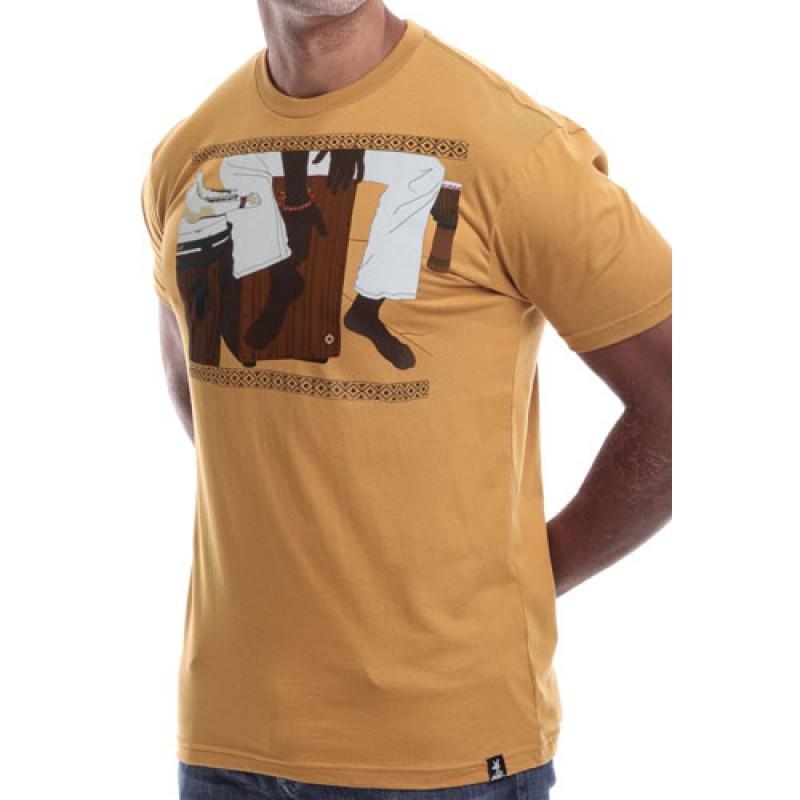 Estilo Estilo Clothing™ Cajon Afro Peruvian T-shirt Antique Gold