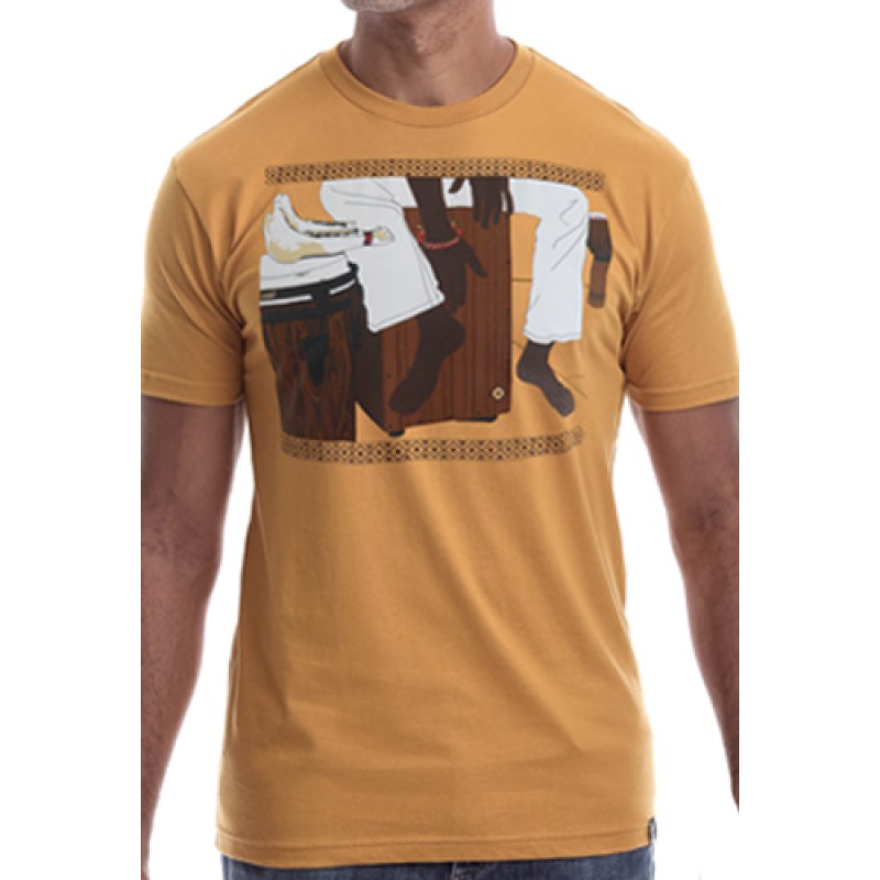 estilo Estilo Clothing™ Cajon Afro Peruvian T-shirt Antique Gold