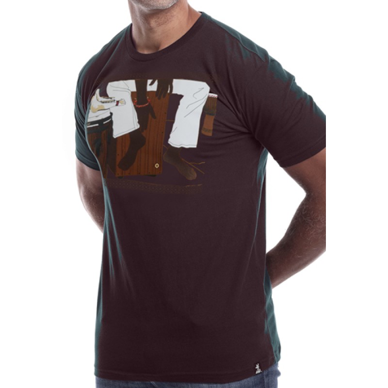 Estilo Estilo Clothing™ Cajon Afro Peruvian T-shirt Oxblood