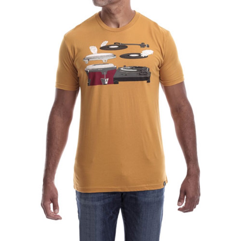 Estilo Estilo Clothing™ Cutting & Slapping Conga Turntable T-shirt Atique Gold