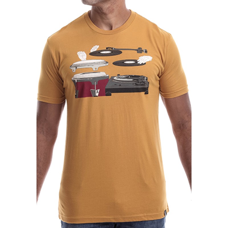 estilo Estilo Clothing™ Cutting & Slapping Conga Turntable T-shirt Atique Gold