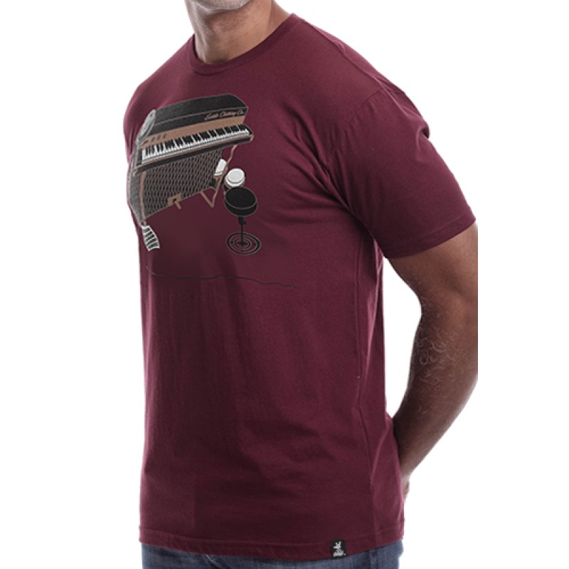Estilo Estilo Clothing™ Esperando Montuno Fender Rhodes Piano T-shirt Maroon