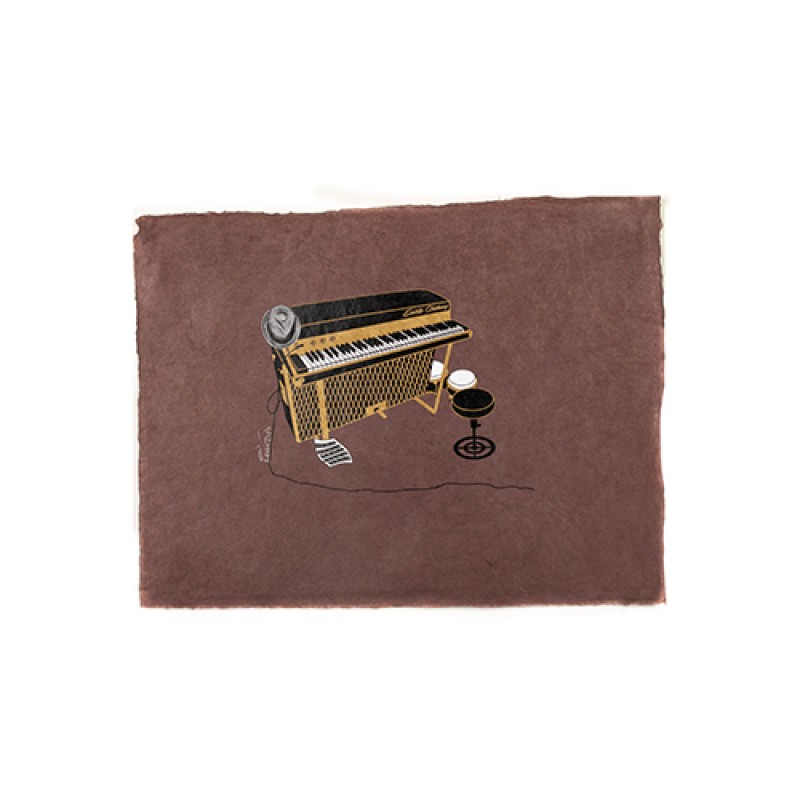 Estilo Estilo Clothing™ Esperando Montuno Fender Rhodes Piano Art Print On Paper