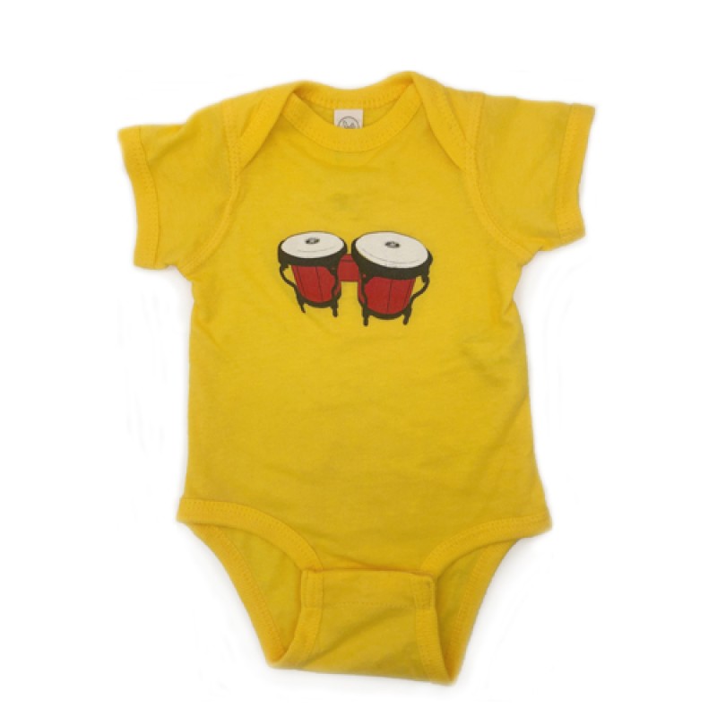 estilo Estilo Clothing™ Gender Neutral Bongo Drums Onesie Yellow