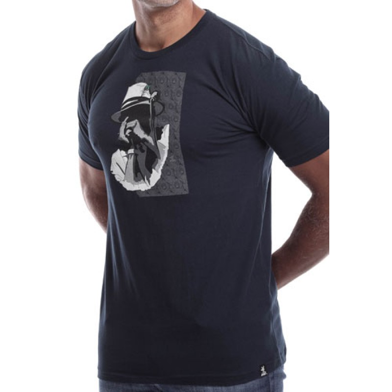 Estilo Estilo Clothing™ Harmonic Blues Harmonica Player T-shirt Midnight Navy