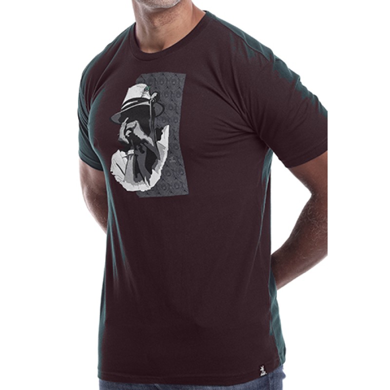 Estilo Estilo Clothing™ Harmonic Blues Harmonica Player T-shirt Oxblood