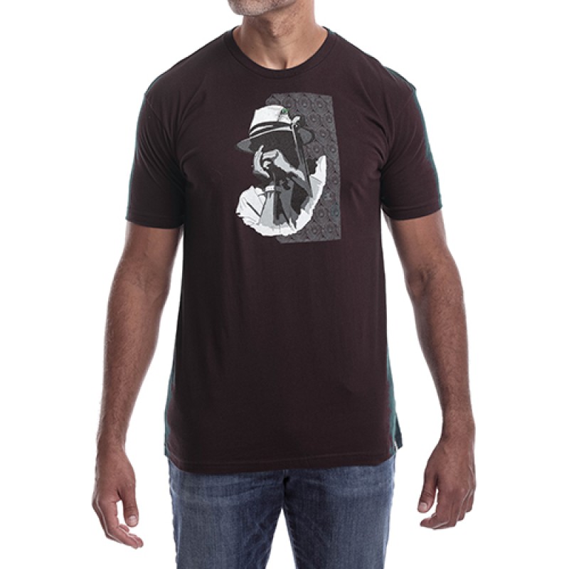 Estilo Estilo Clothing™ Harmonic Blues Harmonica Player T-shirt Oxblood