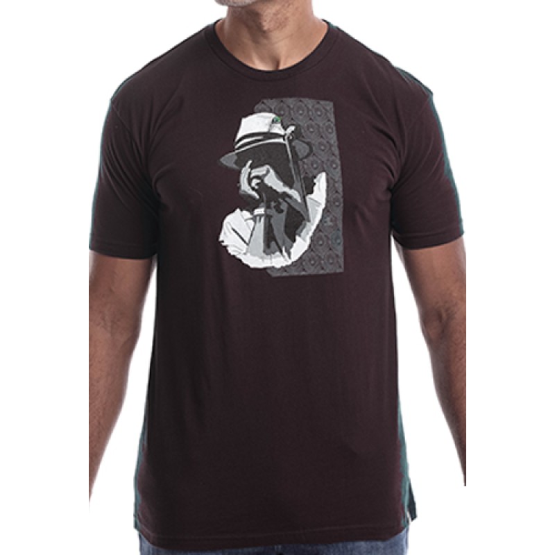 estilo Estilo Clothing™ Harmonic Blues Harmonica Player T-shirt Oxblood