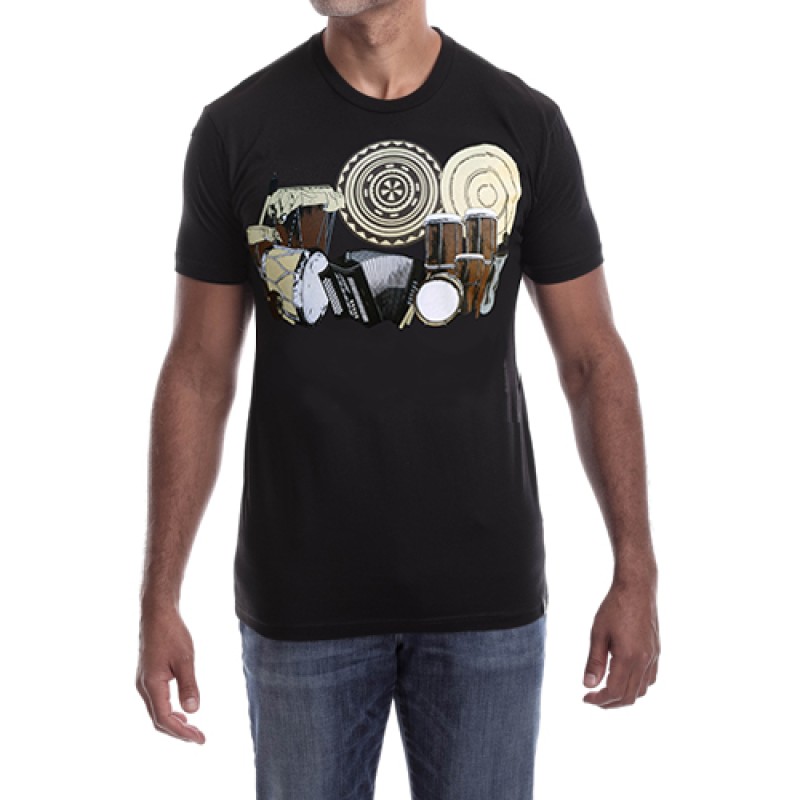 Estilo Estilo Clothing™ La Cumbia De Colombia Y Panama' T-shirt Black