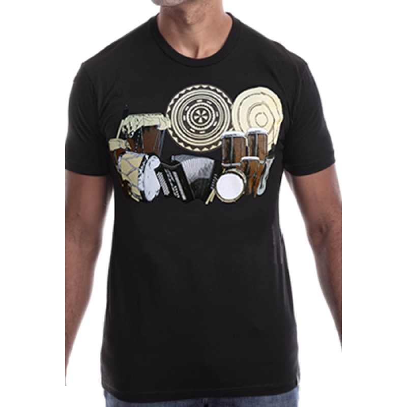 estilo Estilo Clothing™ La Cumbia de Colombia y Panama' T-shirt Black