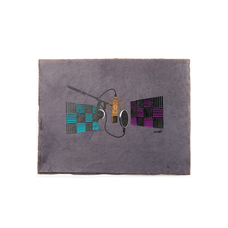 estilo Estilo Clothing™ Studio Microphone Art Print on Paper