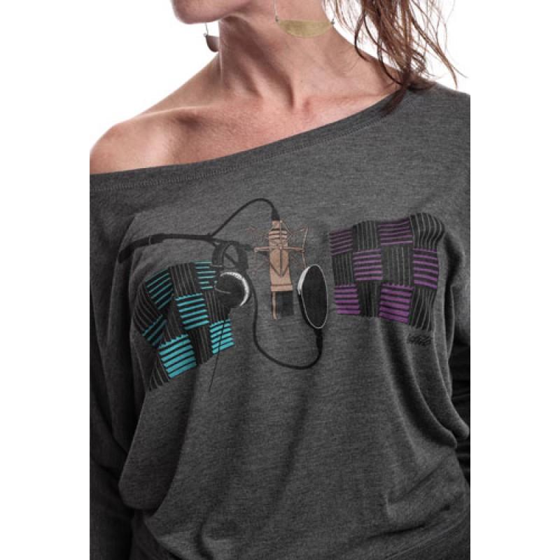 Estilo Estilo Clothing™ Studio Microphone Off The Shoulder Long Sleeve