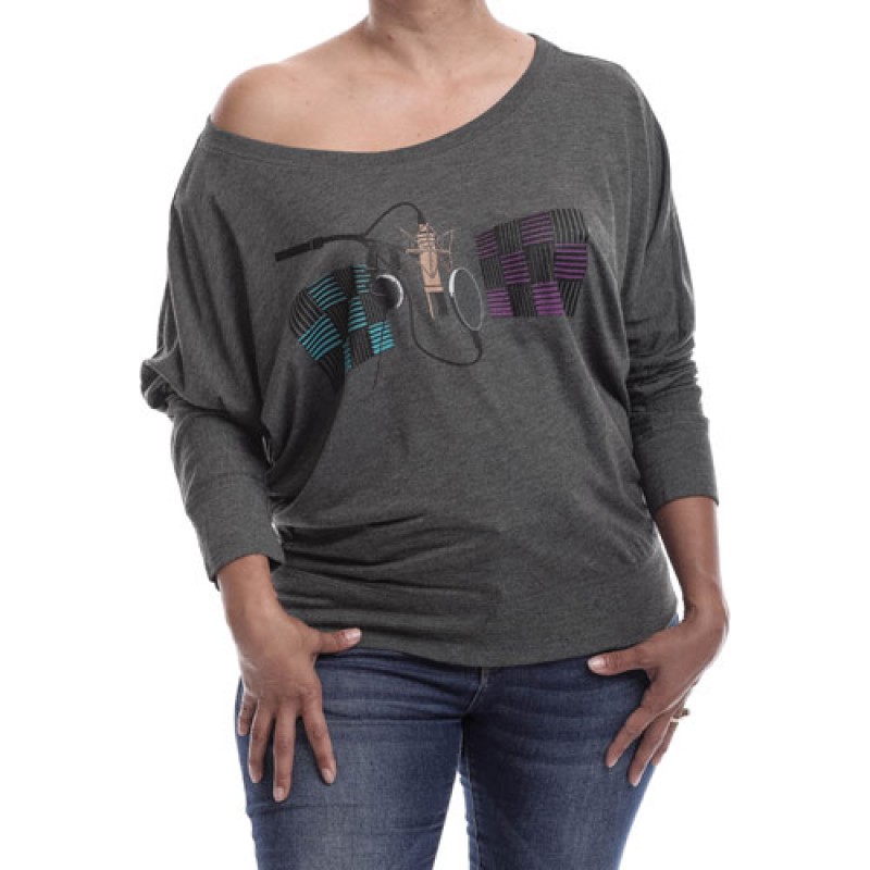 estilo Estilo Clothing™ Studio Microphone Off the Shoulder Long Sleeve