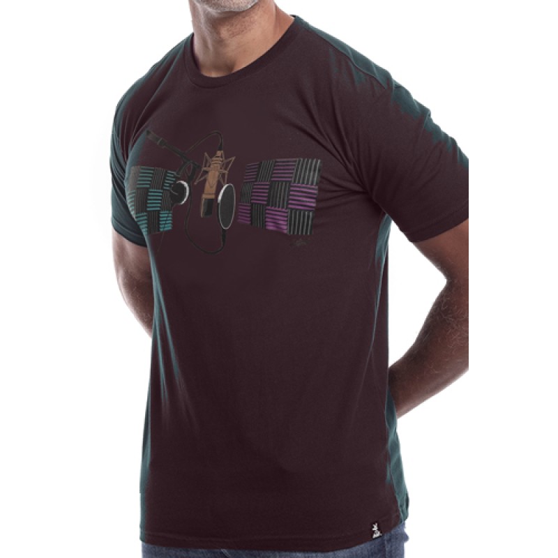 Estilo Estilo Clothing™ Studio Microphone T-shirt Oxblood