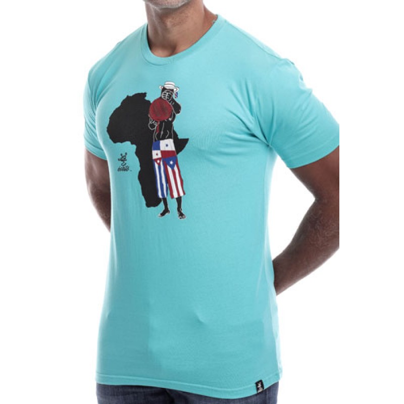 Estilo Estilo Clothing™ Afro Latino T-shirt Blue