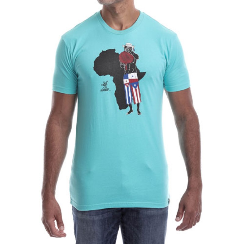 Estilo Estilo Clothing™ Afro Latino T-shirt Blue