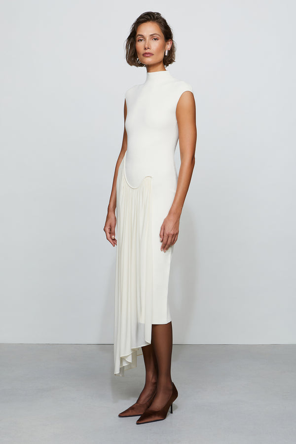Et Ochs Francis Knit Combo Midi Dress