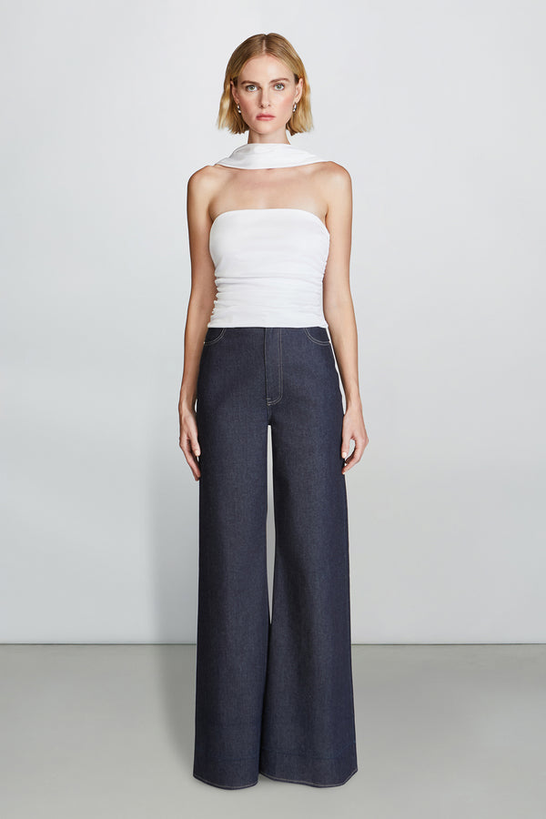 et ochs Joss Ruched Crop Top