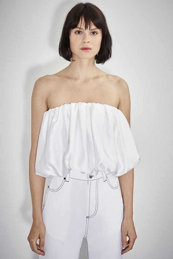 Et Ochs Michelle Scrunchie Crop Top