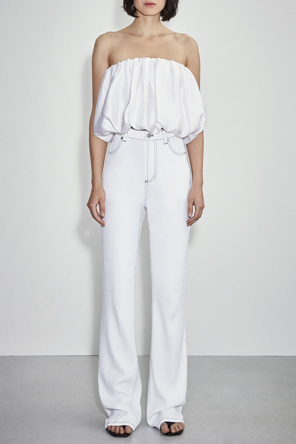 et ochs Michelle Scrunchie Crop Top