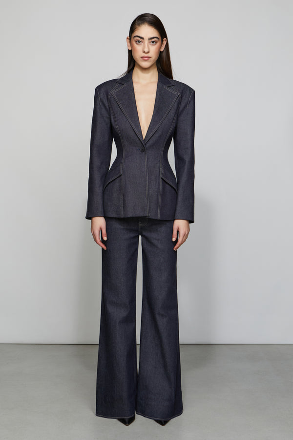 et ochs Owen Structure Denim Blazer