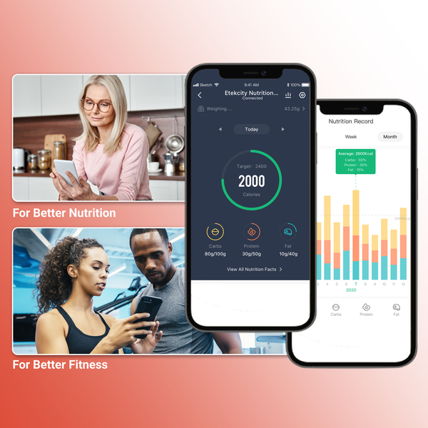 Etekcity ENS-L221S-SUS Luminary™ Smart Nutrition Scale
