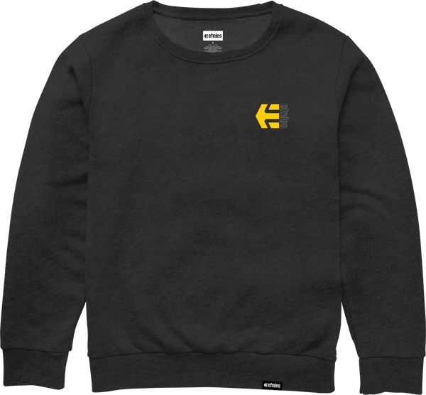 etnies CORP COMBO CREWNECK BLACK/YELLOW/WHITE