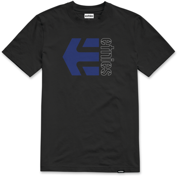 etnies CORP COMBO TEE BLACK/BLUE/WHITE