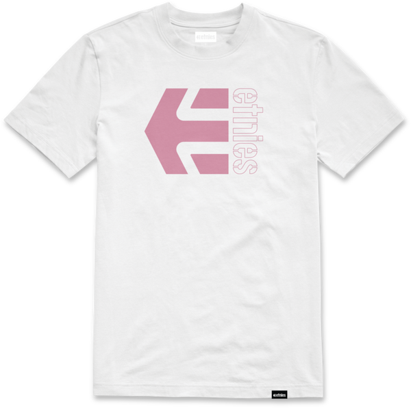 etnies CORP COMBO TEE WHITE/PINK