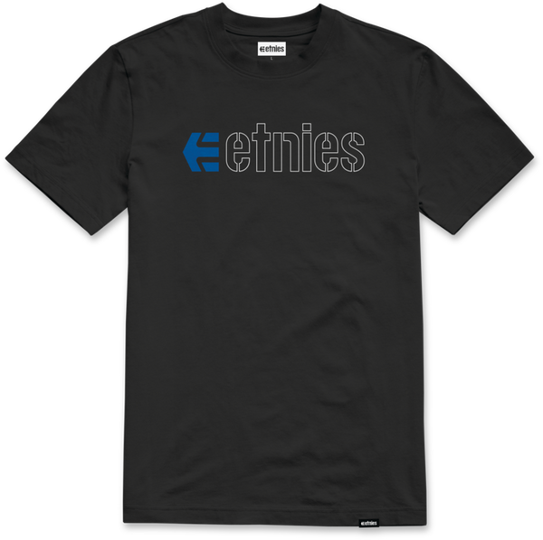 etnies ECORP TEE BLACK/BLUE/WHITE