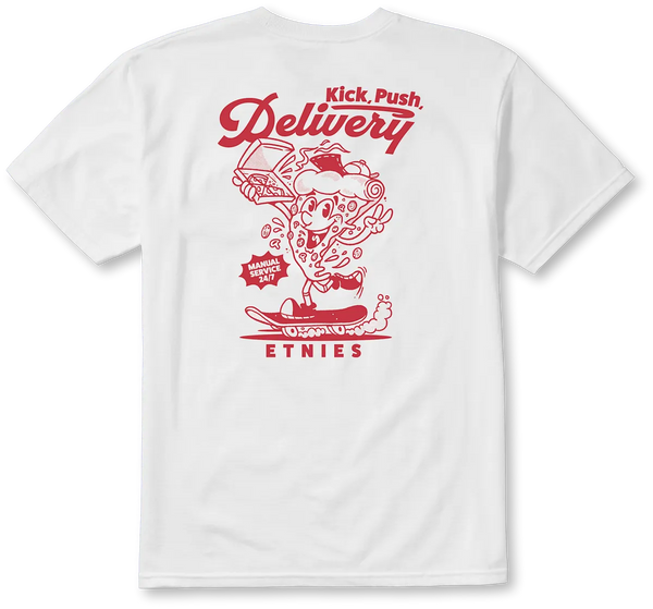 Etnies Kick Push Tee WHITE/RED
