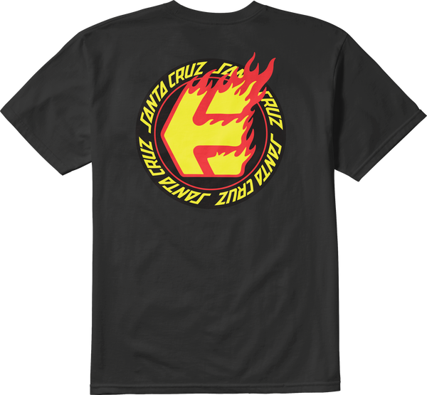 Etnies SANTA CRUZ FLAME TEE BLACK