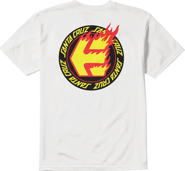 Etnies SANTA CRUZ FLAME TEE WHITE