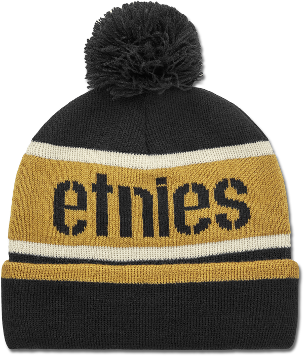 etnies STENCIL POM BEANIE BLACK/GOLD