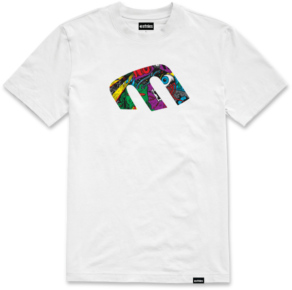 etnies STYLE FILL TEE WHITE/PRINT