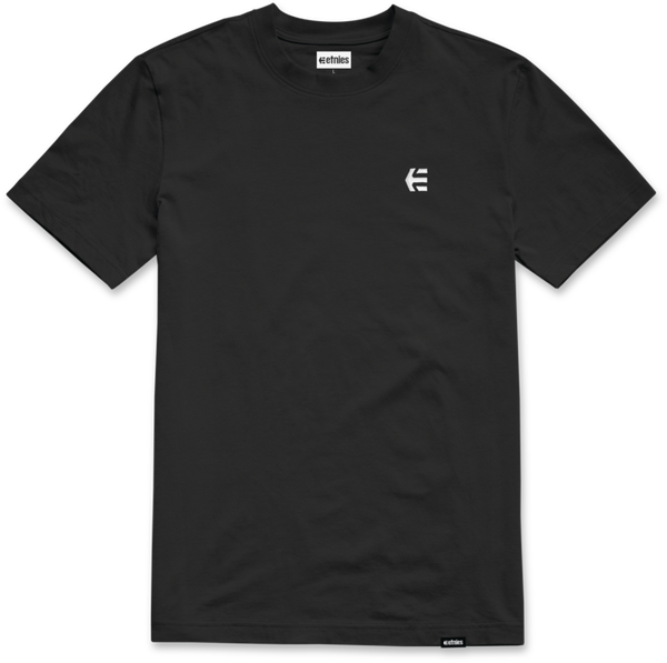 etnies TEAM EMBROIDERY TEE BLACK/WHITE