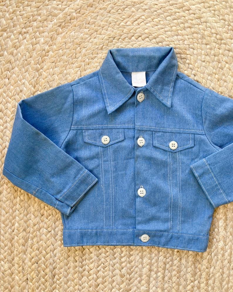 Etsy 1970s Kids Vintage Sears Polyester Denim Jacket