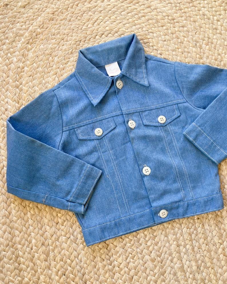 Etsy 1970s Kids Vintage Sears Polyester Denim Jacket