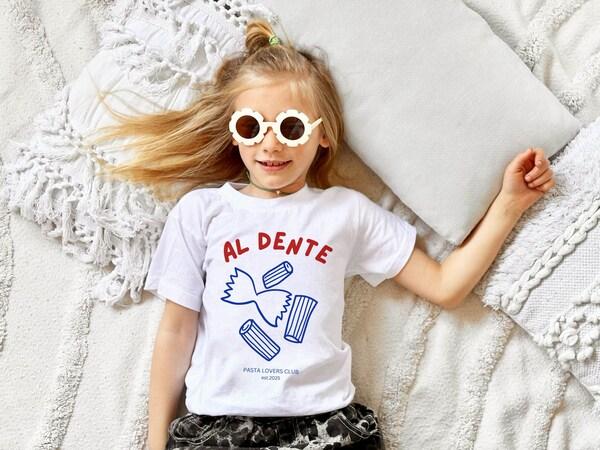 etsy Al Dente Kids Tee Pasta Lover Kids Tshirt Pasta Kids Shirt Italian Kids Tshirt Italian quote Shirt Cool Kids Shirt Pasta T-shirt